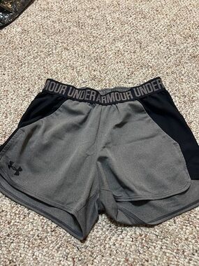 Under Armour Gray & Black Performance Shorts